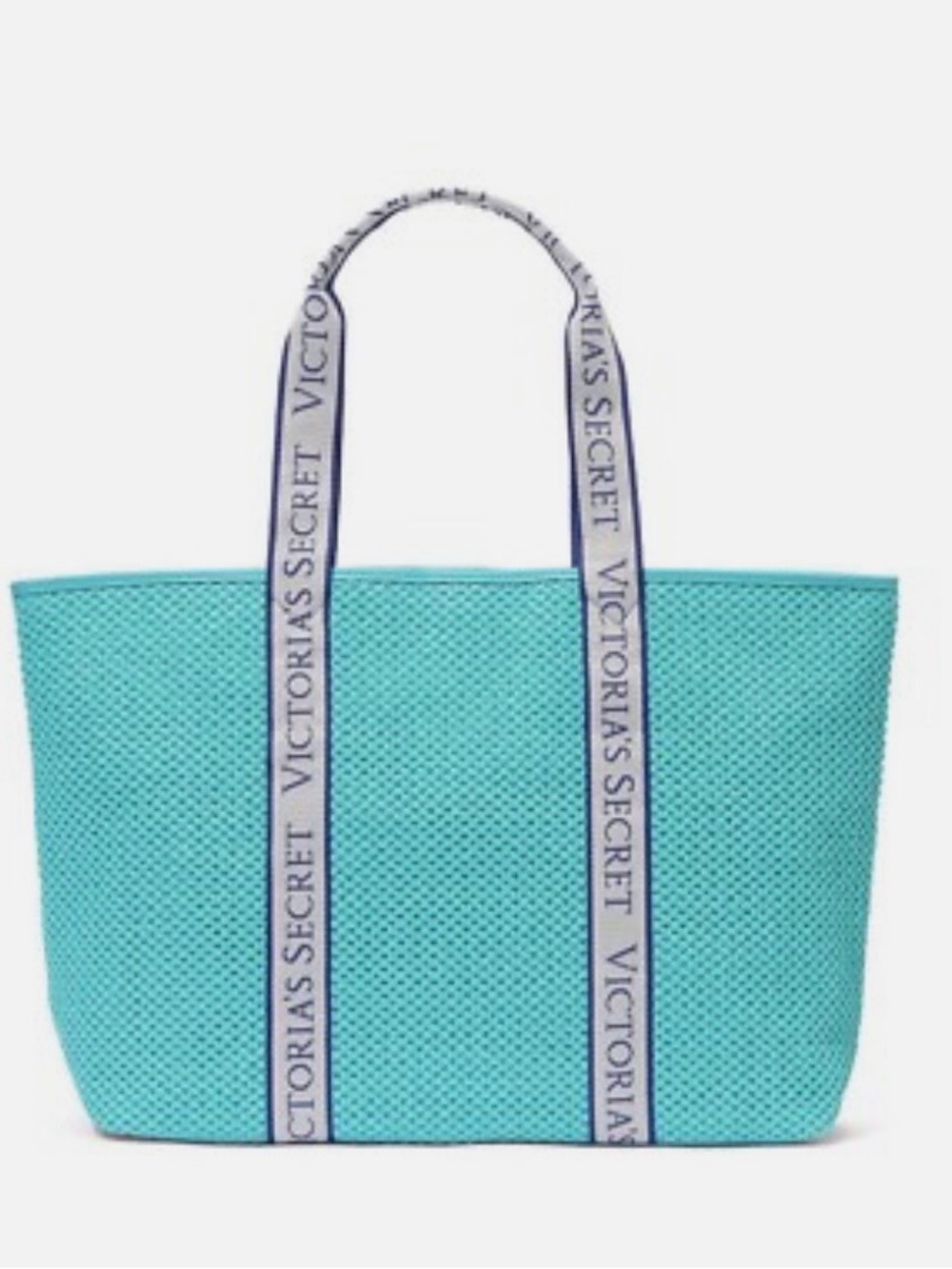 Victoria Secret Large Tote Bag In Aqua Color